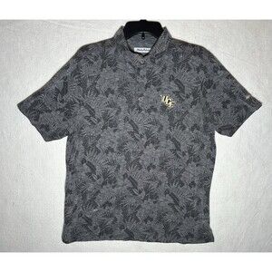 Tommy Bahama UCF Knights Gray/Black Floral Short Sleeve Polo Shirt Mens M
